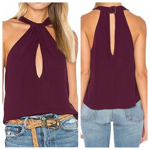 Free People Tops - Free People Halter Cut Out Blouse Sz M